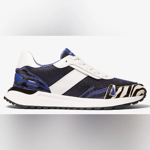 Michael Kors Zebra Blue Monroe Trainer