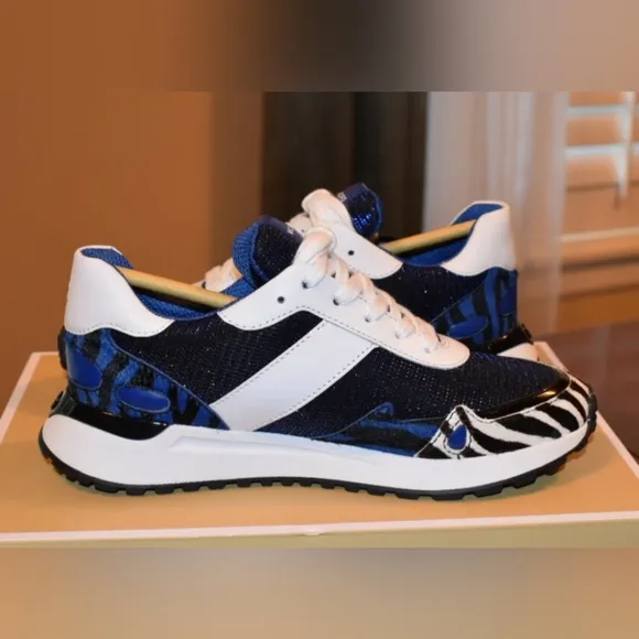 Michael Kors Zebra Blue Monroe Trainer