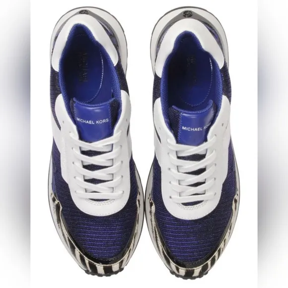 Michael Kors Zebra Blue Monroe Trainer