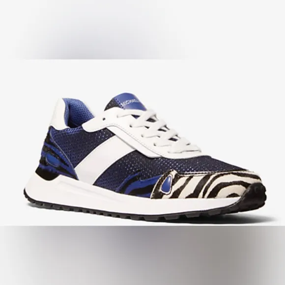 Michael Kors Zebra Blue Monroe Trainer