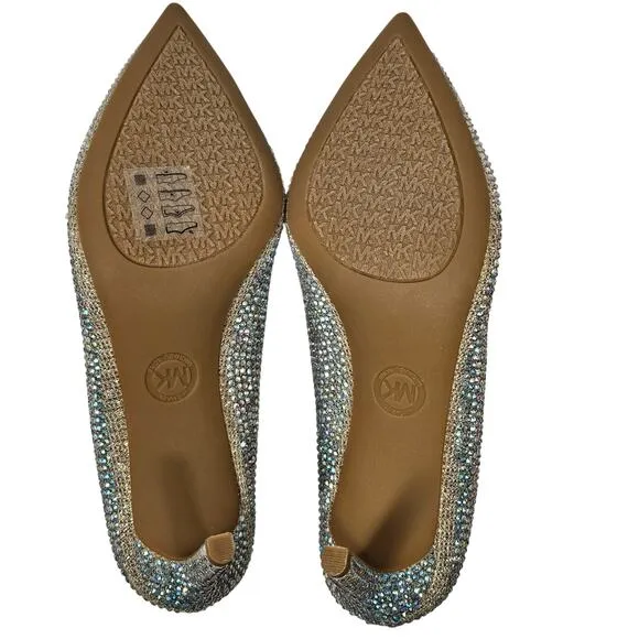 MICHAEL Michael Kors Alina Flex Pumps Size 6.5 Bling Sparkle Crystals