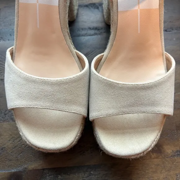 Mi.iM Jana Beige Espadrille Heeled Sandals Womens 9 Wedding Vacation Summer NWT