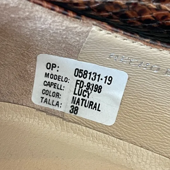 Milano Bags shoes size 38 brown/black pattern tie