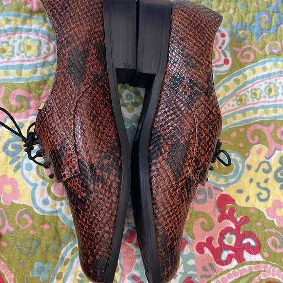 Milano Bags shoes size 38 brown/black pattern tie