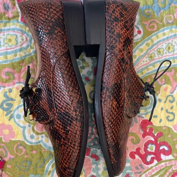 Milano Bags shoes size 38 brown/black pattern tie