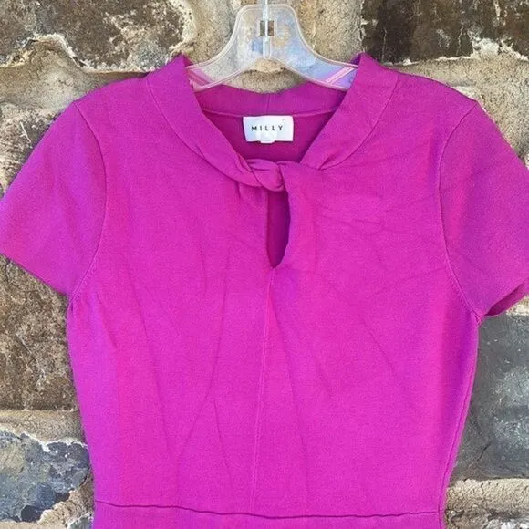 MILLY Twist neck sheath dress size Large