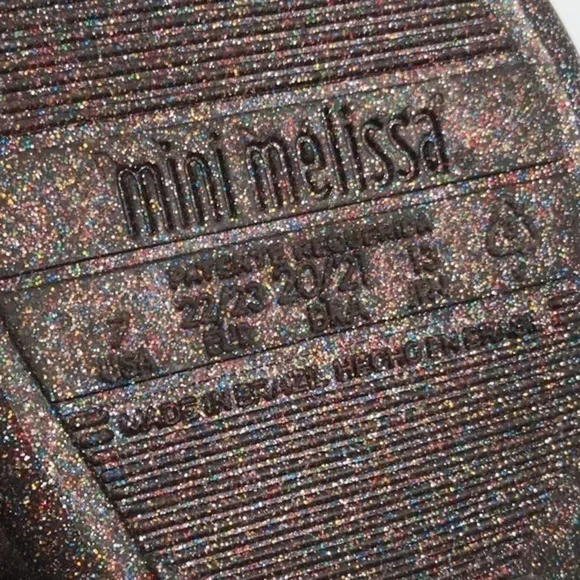 Mini Mellisa Multi Color Glitter Sparkle Mary Jane Shoes Size 7