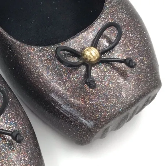 Mini Mellisa Multi Color Glitter Sparkle Mary Jane Shoes Size 7
