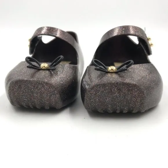 Mini Mellisa Multi Color Glitter Sparkle Mary Jane Shoes Size 7