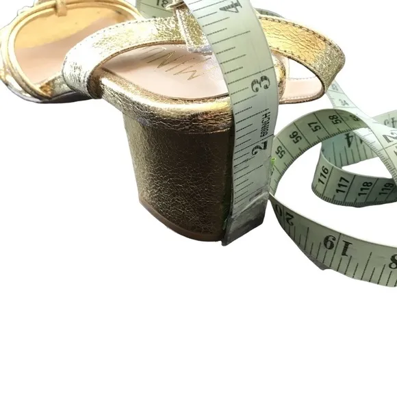 Minuit Sur Terre Gold Porto Heeled Sandals EU 39