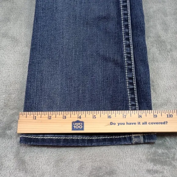 Miss Me Womens Boot Jeans Sz 30 Mid Rise Slim Boot Rhinestone Embellished Glam