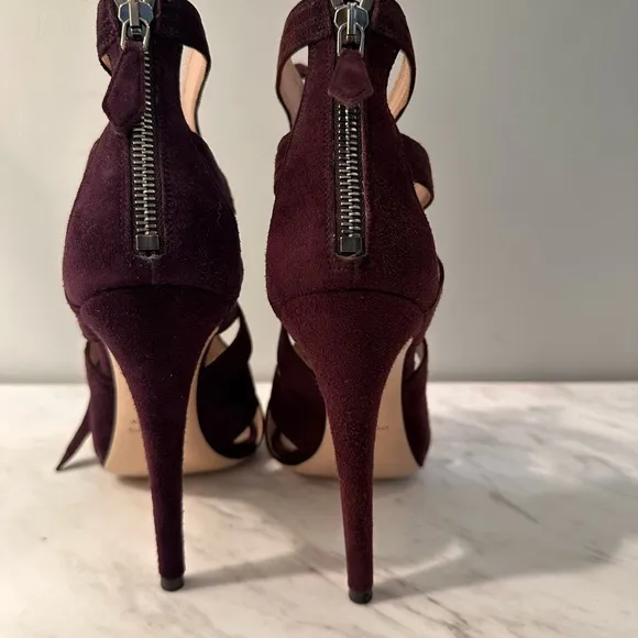 MIU MIU Suede purple caged gladiator heels/sandals/pumps Size 39