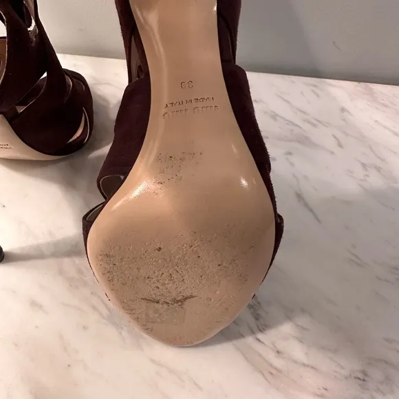 MIU MIU Suede purple caged gladiator heels/sandals/pumps Size 39