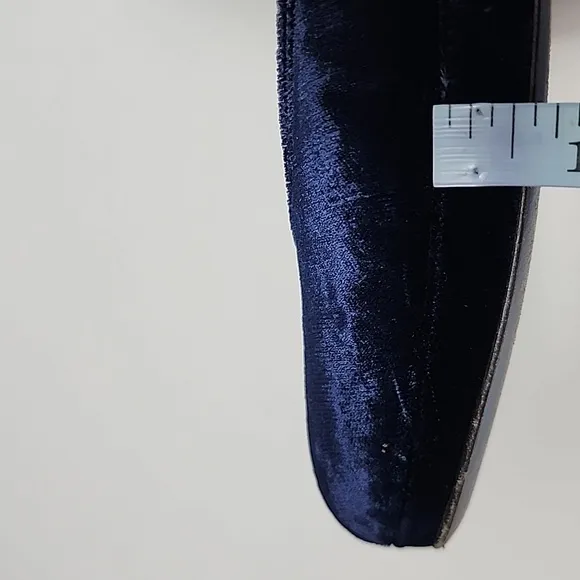 Miu Miu Velvet Blue Crystal Embellishments D'Orsay‎ Pumps Women's Size 36 1/2