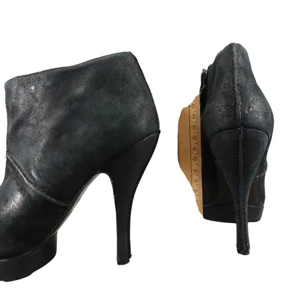 Modern Vintage Shoes Women 40 Stiletto Bootie Platform Leather Jameson Black Zip