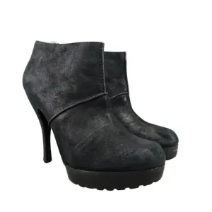Modern Vintage Shoes Women 40 Stiletto Bootie Platform Leather Jameson Black Zip