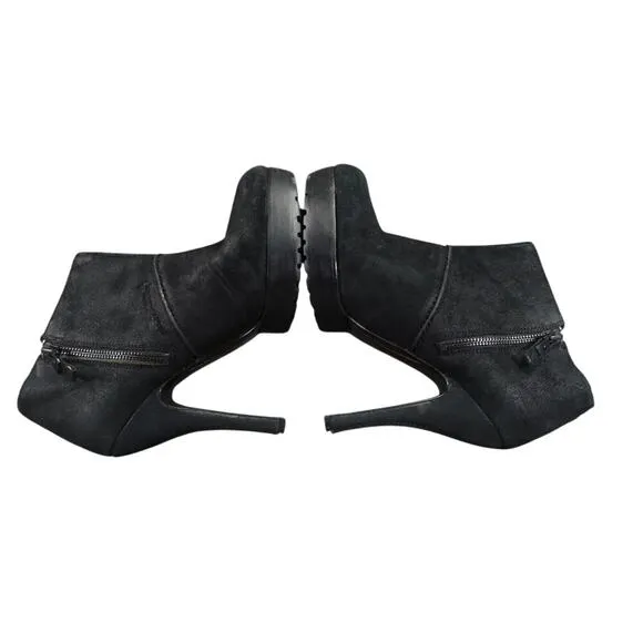 Modern Vintage Shoes Women 40 Stiletto Bootie Platform Leather Jameson Black Zip