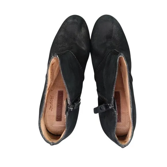 Modern Vintage Shoes Women 40 Stiletto Bootie Platform Leather Jameson Black Zip