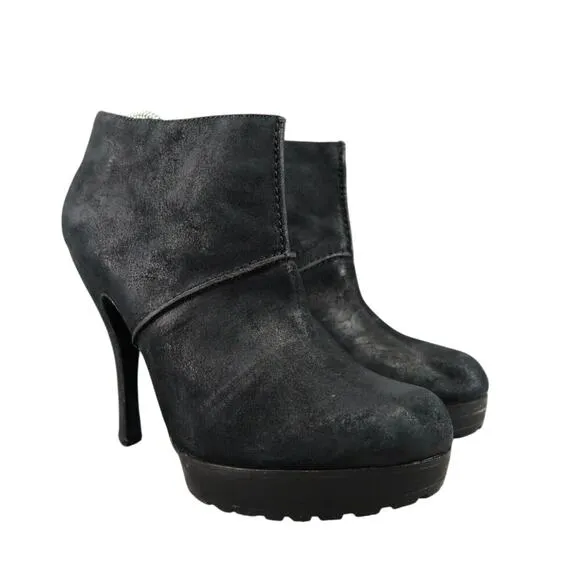 Modern Vintage Shoes Women 40 Stiletto Bootie Platform Leather Jameson Black Zip
