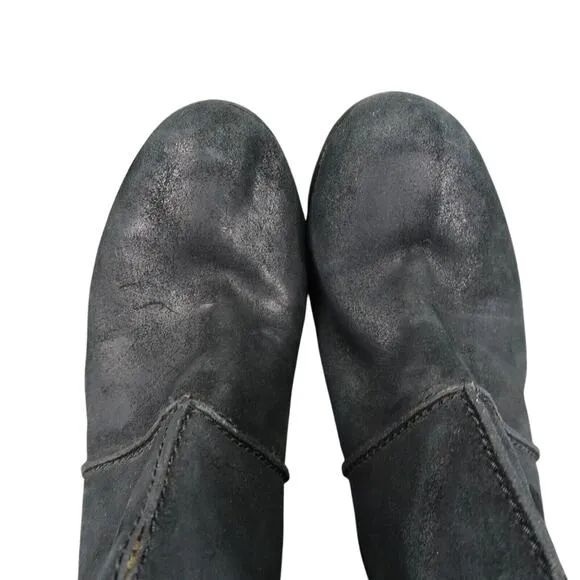 Modern Vintage Shoes Women 40 Stiletto Bootie Platform Leather Jameson Black Zip