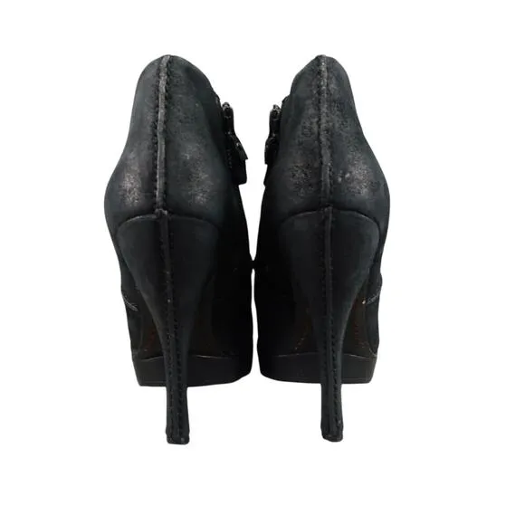 Modern Vintage Shoes Women 40 Stiletto Bootie Platform Leather Jameson Black Zip