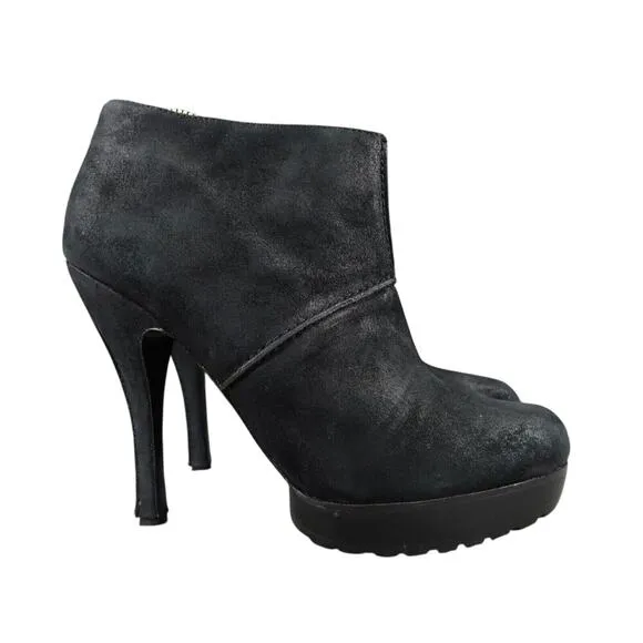 Modern Vintage Shoes Women 40 Stiletto Bootie Platform Leather Jameson Black Zip