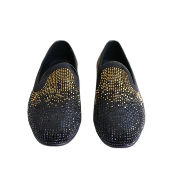 Moretti Gold Label Avignon Black Gold Dress Shoes Size 13D