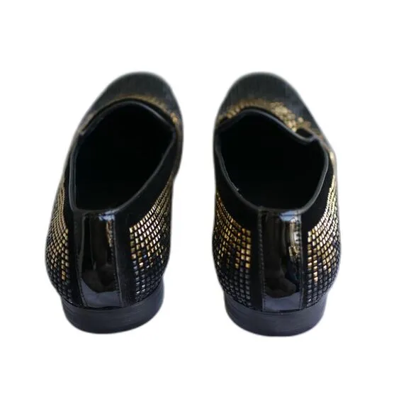 Moretti Gold Label Avignon Black Gold Dress Shoes Size 13D