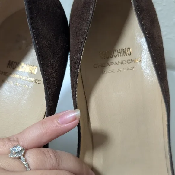 Moschino Brown and Cream Women's Shoes