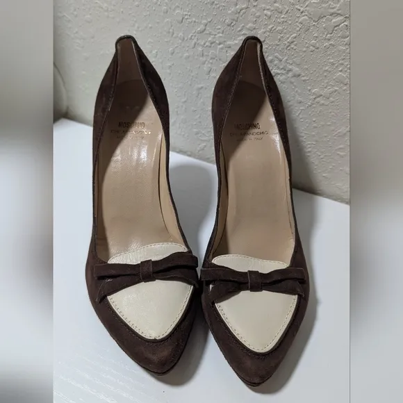 Moschino Brown and Cream Women's Shoes