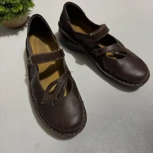 NAOT Brown Leather Primrose Mary Jane Flats Shoes Women’s Size 9 Classic Fall