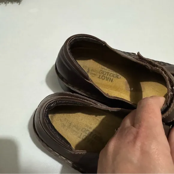 NAOT Brown Leather Primrose Mary Jane Flats Shoes Women’s Size 9 Classic Fall