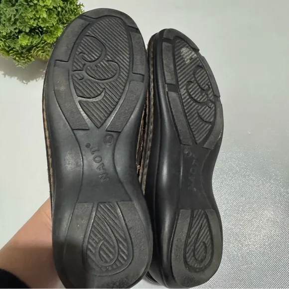 NAOT Brown Leather Primrose Mary Jane Flats Shoes Women’s Size 9 Classic Fall