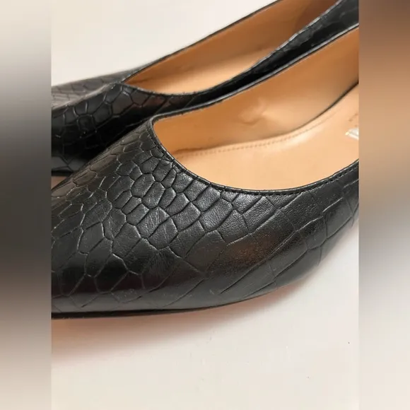 NAPOLEONI Italian all leather croc embossed flats