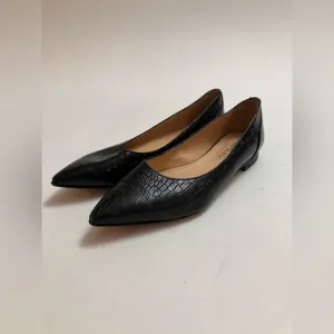 NAPOLEONI Italian all leather croc embossed flats