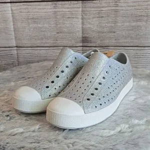 Native Silver Glitter Water Shoes, Men's Size 10, New With Tags