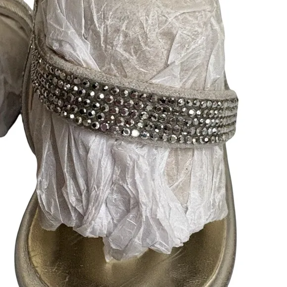 Naturalizer sz 9 Silver Fabric Vanessa Dress Strappy Open Toe Sandal New no Box