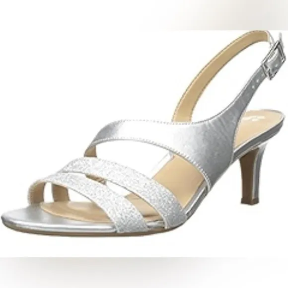 Naturalizer Taimi Heeled Sandals, Silver, Women's 8.5 M