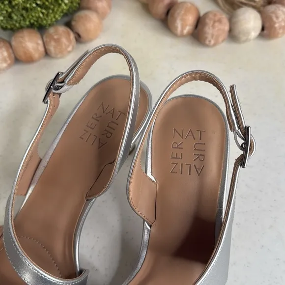 Naturalizer Taimi Heeled Sandals, Silver, Women's 8.5 M