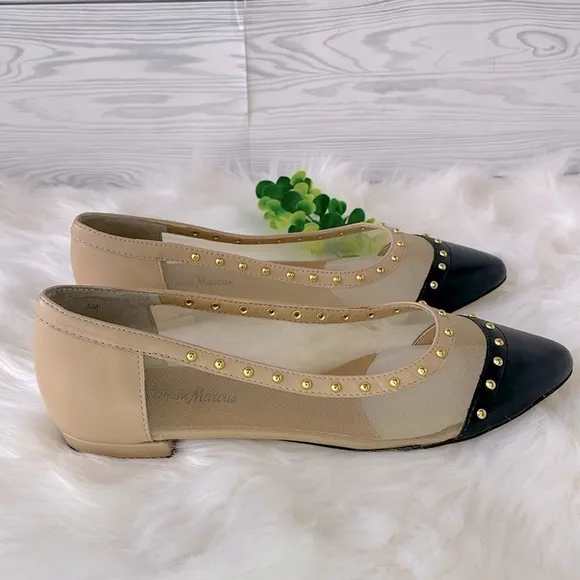 Neiman Marcus “Gertrud” Studded Flats