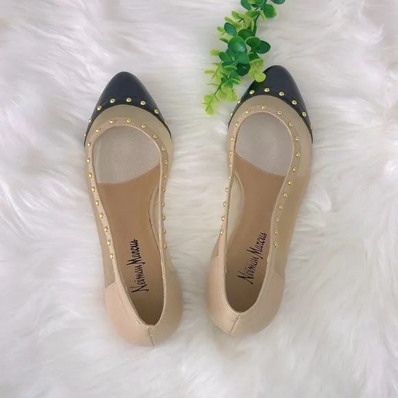 Neiman Marcus “Gertrud” Studded Flats