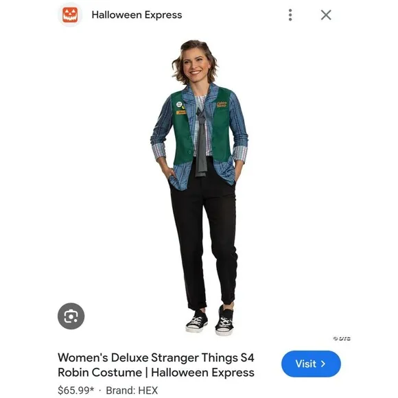 Netflix Stranger Things - Robin Childs Costume size Large (10-12)