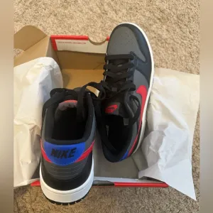 NEVER WORN…Nike Dunk Low Black/White/Racer Blue/University Red