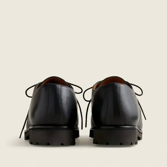 NEW $168 J Crew Camden Horween USA Leather Bluchers Black Dress Shoes All Sizes