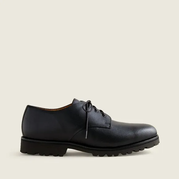 NEW $168 J Crew Camden Horween USA Leather Bluchers Black Dress Shoes All Sizes