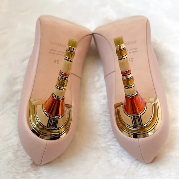 NEW | $595 Loriblu Pink Jasmine Body Pump MG8201 Colorblock Accent High Heel 40