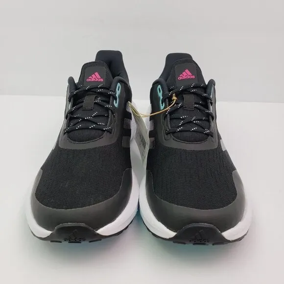 NEW Adidas EQ21 Run Girls Size 7Y Womens Sz 8 Black Pink Blue Sneaker Shoes