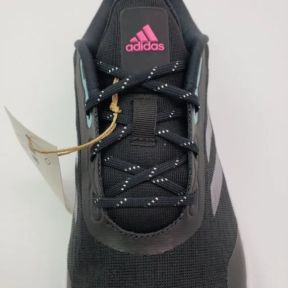 NEW Adidas EQ21 Run Girls Size 7Y Womens Sz 8 Black Pink Blue Sneaker Shoes