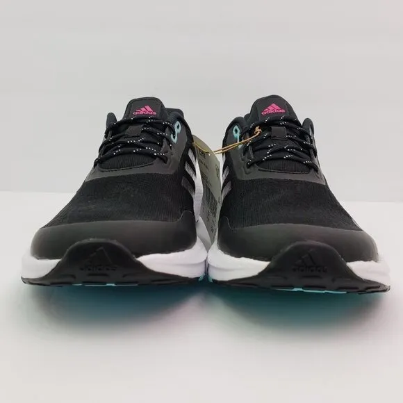 NEW Adidas EQ21 Run Girls Size 7Y Womens Sz 8 Black Pink Blue Sneaker Shoes