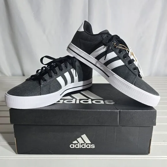 NEW Adidas Mens Daily 3.0 Black White Skateboarding Shoes Size 11 FW7033